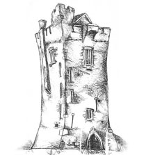 sketch of ballybur castle